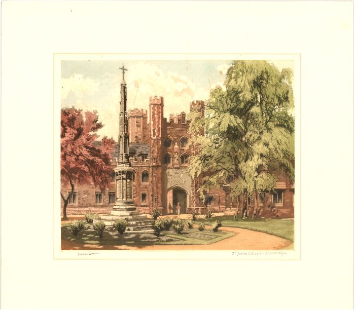 Vera Emily Down (b.1888) - 20th Century Aquatint, St John's College, Cambridge