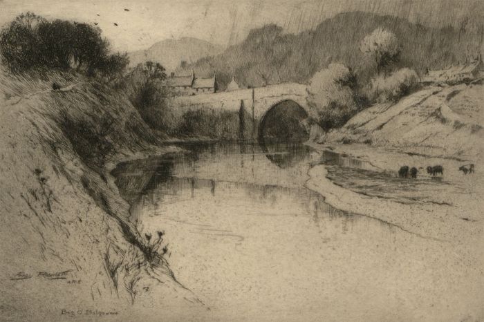 Percy Robertson A.R.E (1868-1934) - Original Etching, Brig O'Balgownie