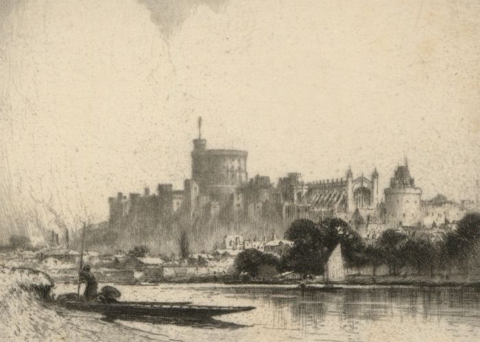 Percy Robertson A.R.E (1868-1934) - Signed Original Etching, Windsor Castle