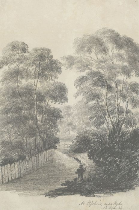 W. Jeffs - Fine 1836 Graphite Drawing, St John's Wood near Ryder