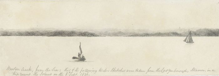 W. Jeffs - Fine 1836 Graphite Drawing, Sailing Boats at Wootton Creek