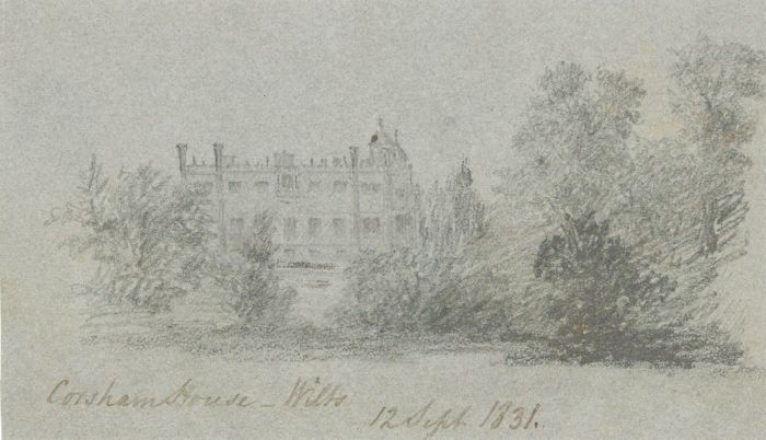 W. Jeffs - Fine 1831 Graphite Drawing, Corsham House, Wiltshire