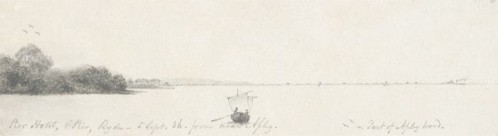 W. Jeffs - Fine 1836 Graphite Drawing, Pier, Ryder