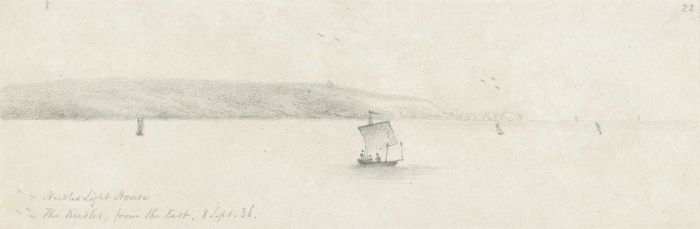 W. Jeffs - Fine 1836 Graphite Drawing, The Needles, Isle of Wight