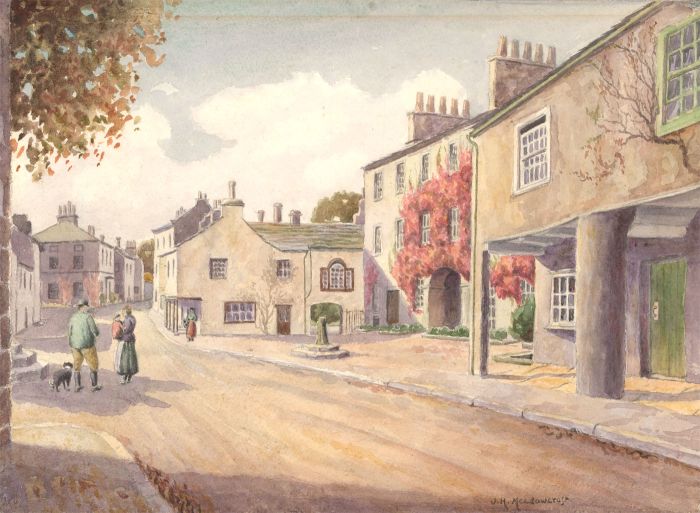 J.H. Meadowcroft - Signed Late 19th Century Watercolour, Street Scene in Burton
