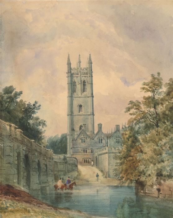 Fine 19th Century Watercolour - Magdalen Tower, Oxford