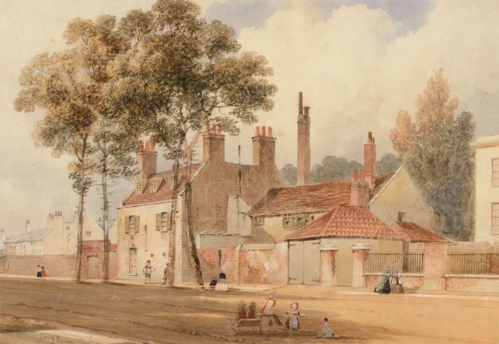 Anthony Vandye Copley Fielding (1787-1855) - Watercolour, English Street Scene