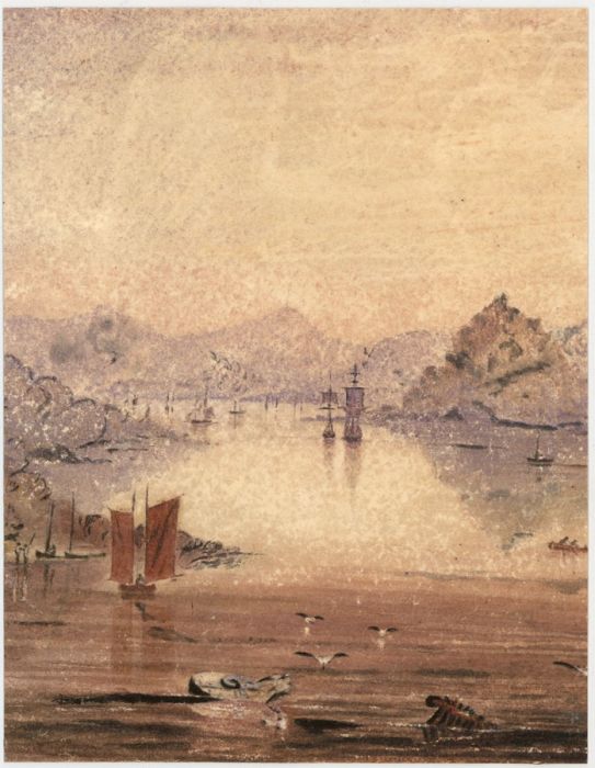 Late 19th Century Watercolour - Sailing Ships in Winter