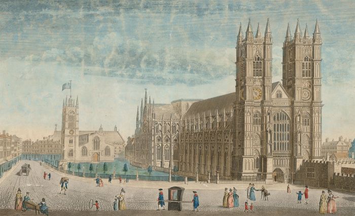 1820s Engraving - Westminster Abbey