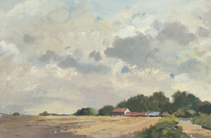 John Godfrey - Contemporary Oil, Rural Farmland Landscape