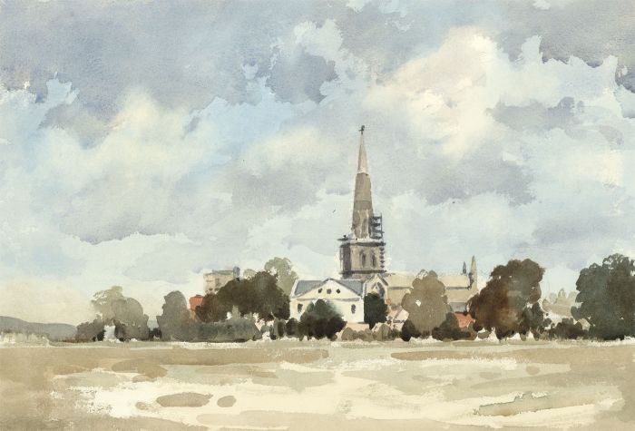 John Godfrey - Contemporary Watercolour, English Village