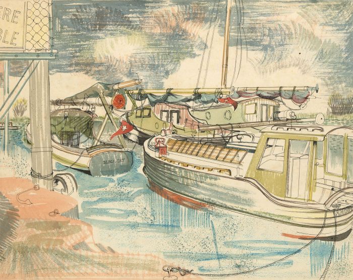 Contemporary Watercolour - Harbourside Illustration