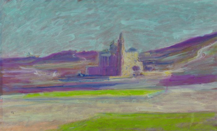 Robin Holtom - Signed Contemporary Pastel, Ta Pinu, Gozo, Malta