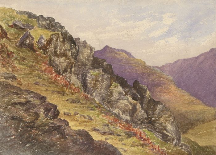 British School 19th Century Watercolour - Alpine Landscape