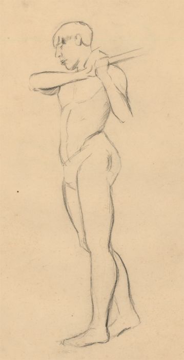 A Collection of Mid 20th Century Graphite British School Drawings - Nude Studies