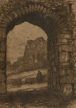 Henry Martin Pope (1843-1908) - Etched Copper Plate and Example Print, Archway