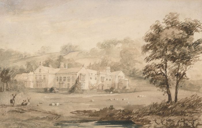 English School 19th Century Watercolour - Country Manor House