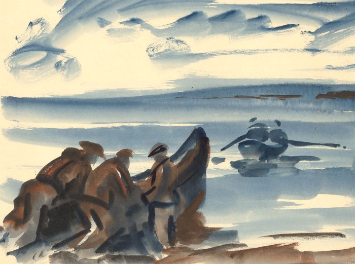 Ernest Fedarb NS (1905-2005) - Two Mid 20th Century Watercolour, Coastal Studies