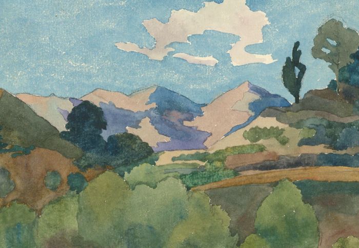 Ernest Fedarb NS (1905-2005) - Mid 20th Century Watercolour, Alpine Landscape