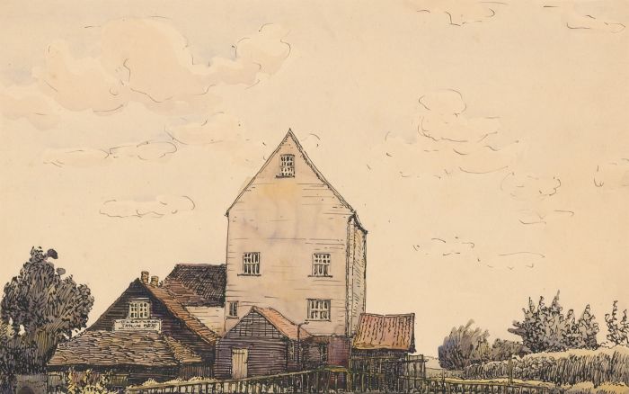 Ernest Fedarb NS (1905-2005) - Mid 20th Century Watercolour, Rural Tavern