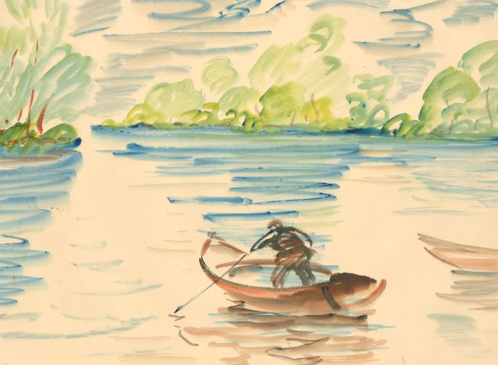 Ernest Fedarb NS (1905-2005) - Two Watercolours, Expressive Landscapes