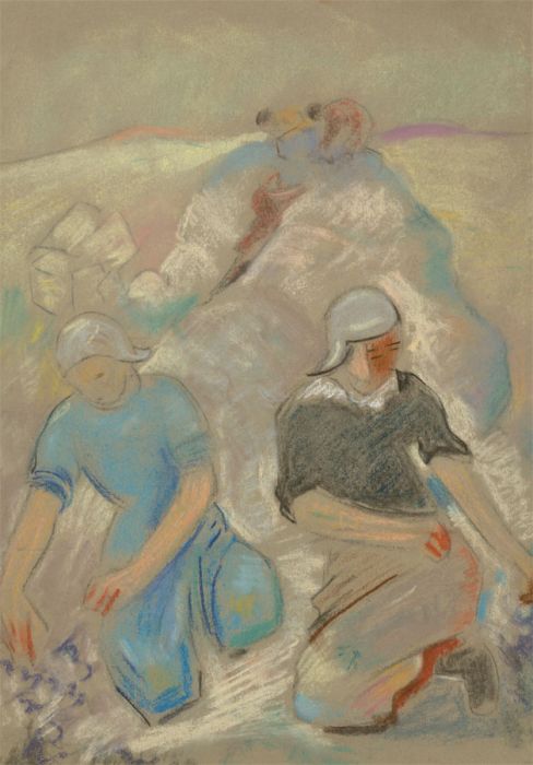 Frederick William George (1889-1971) - 20th Century Pastel, Women at Work