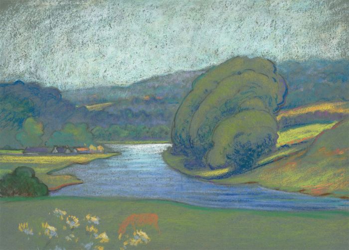 Frederick William George (1889-1971) - 20th Century Pastel, River Landscape