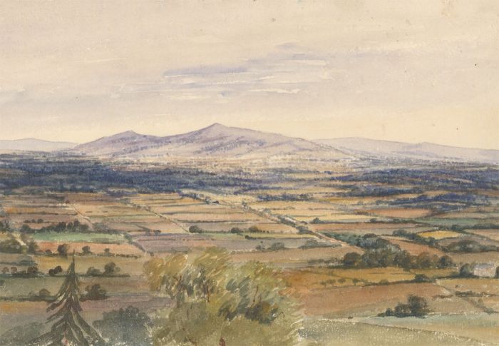 c.1860 Watercolour - Extensive Landscape