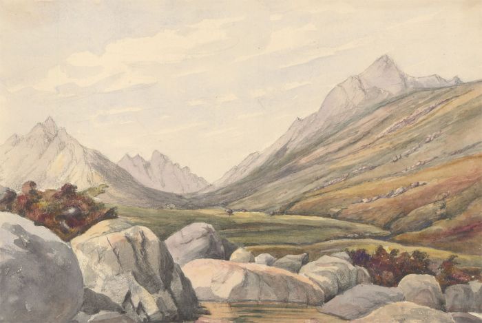 1858 Watercolour - Glen Rosa Landscape