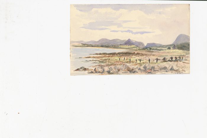 Mary V. Hobhouse - 1893 Watercolour, Coastal Landscape