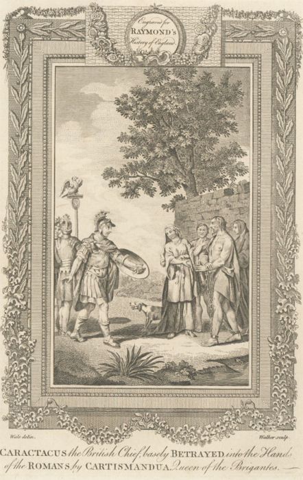 Walker after Wale - 18th Century Engraving, Betrayal of Caractacus 