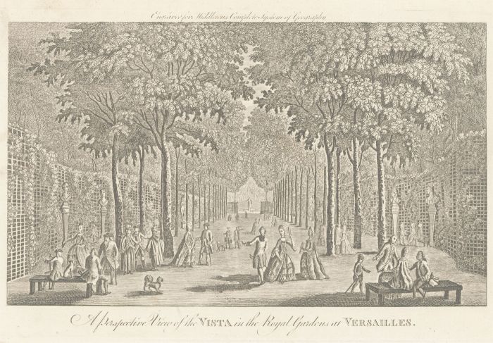 Grigion after Wale - 18th Century Engraving, Vista in Versailles Gardens