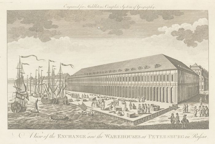 Grigion after Wale - 18th Century Engraving, Exchange at Petersburg