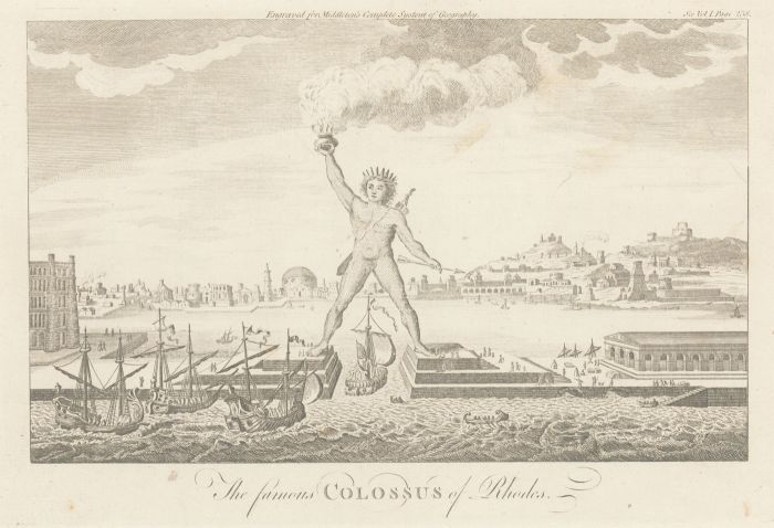 Grigion after Wale - 18th Century Engraving, Colossus of Rhodes