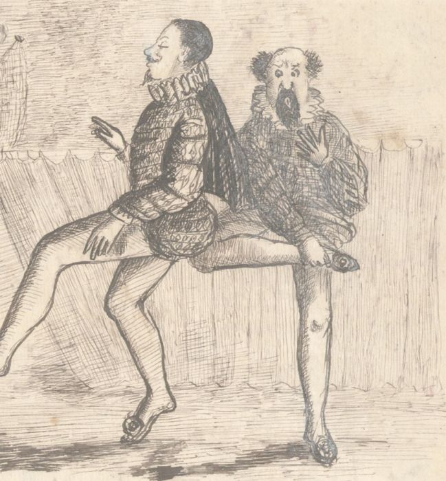 19th Century Pen and Ink Drawing - Scene from Macaulay's History of England
