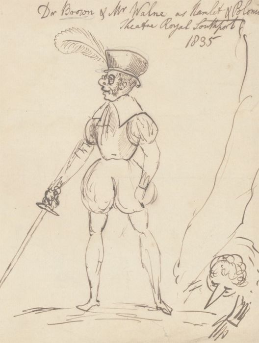 1835 Pen and Ink Drawing - Theatrical Costume Design