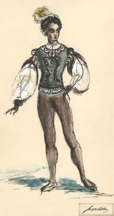 James Bailey - Mid 20th Century Pen and Ink Drawing, Theatrical Costume Design