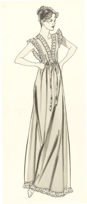 Contemporary Pen and Ink Drawing - Night Dress Fashion Illustration