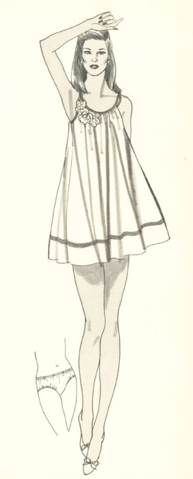 Contemporary Pen and Ink Drawing - Fashion Lingerie Illustration
