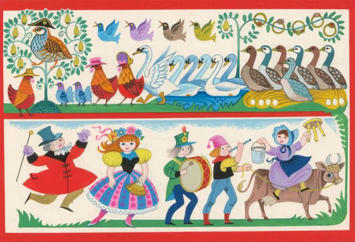 Esme Eve - Contemporary Gouache, Days of Christmas