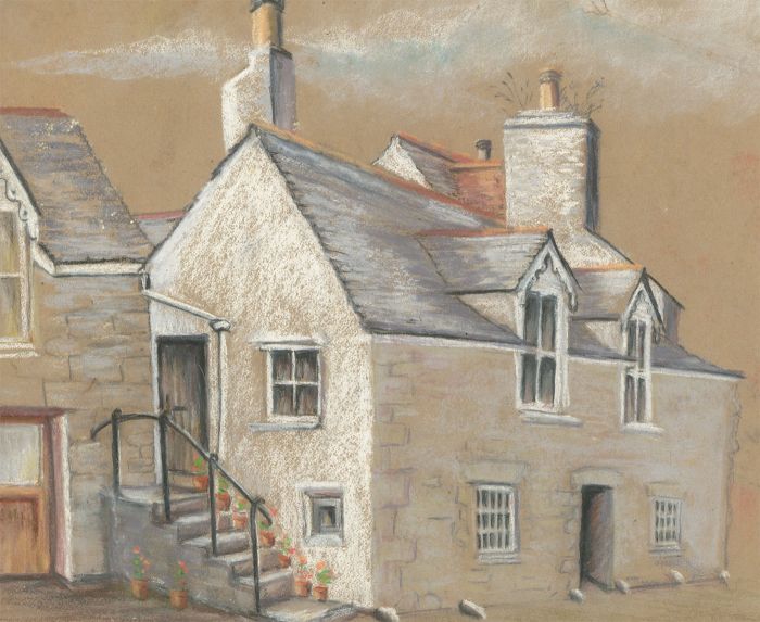 S. Dunstan - Contemporary Pastel, Cottage at Newlyn