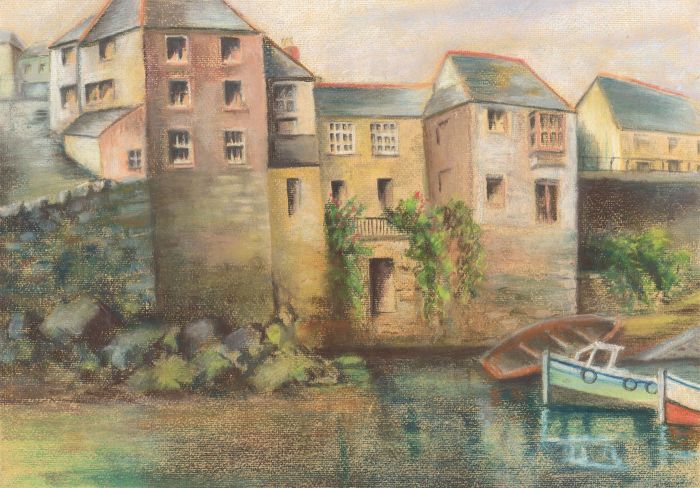 S. Dunstan - Signed Contemporary Pastel, Cornish Coastline Scene