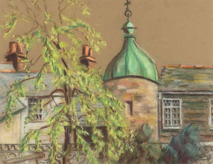 S. Dunstan - Contemporary Pastel, Blue Domed Roof