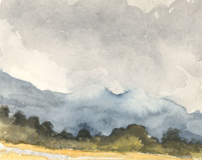 James Frank Adams (1923-2008) - Contemporary Watercolour, Mountainous Landscape
