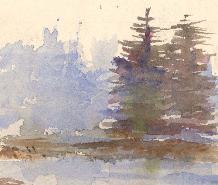James Frank Adams (1923-2008) - Contemporary Watercolour, Trees in Landscapes