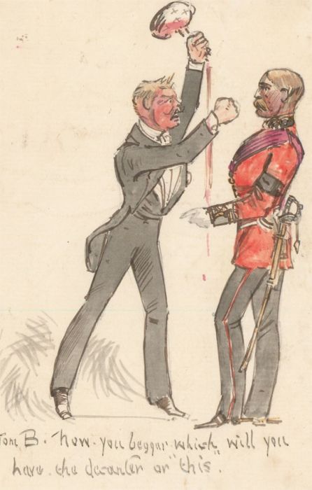 Charles William Cole - Late 19th Century Watercolour, "the decanter or this?"