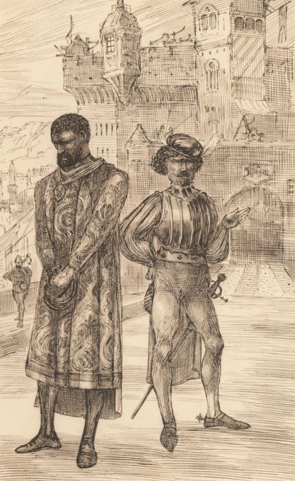 Charles William Cole - Late 19th Century Pen and Ink Drawing, Othello at Cyprus