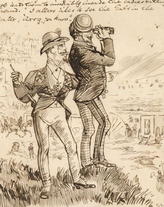 Charles William Cole - Set of Five Late 19th Century Pen and Ink Illustrations