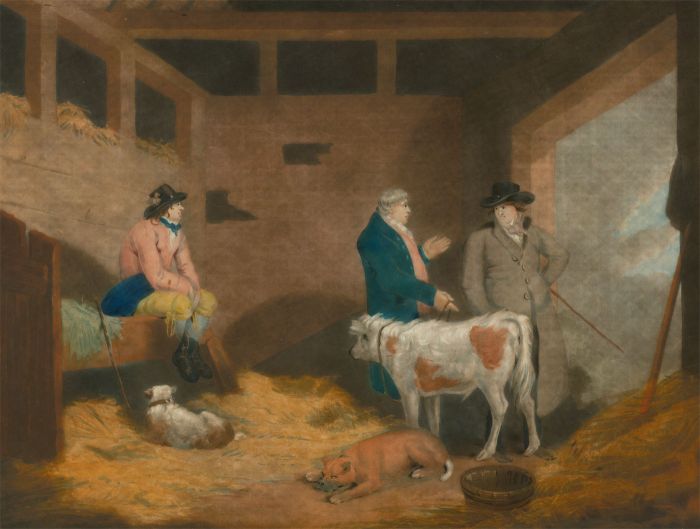 W. Ward after George Morland - 1803 Aquatint, The Hard Bargain