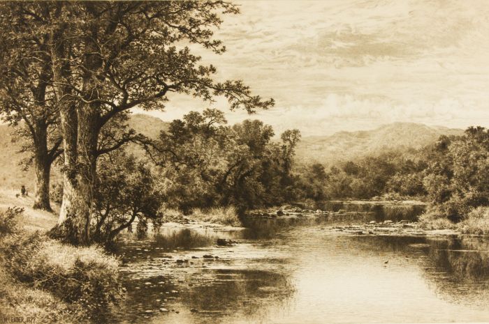 A Boulard after B.W. Leader - 1904 Etching, Where Brook and River Meet